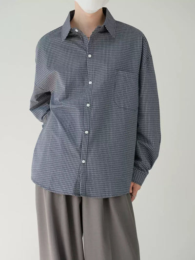 Zhou Fine Plaid Shirt-korean-fashion-Shirt-Zhou's Closet-OH Garments