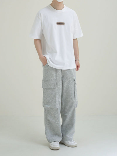 Zhou Flap Pocket Cropped Sweatpants-korean-fashion-Pants-Zhou's Closet-OH Garments