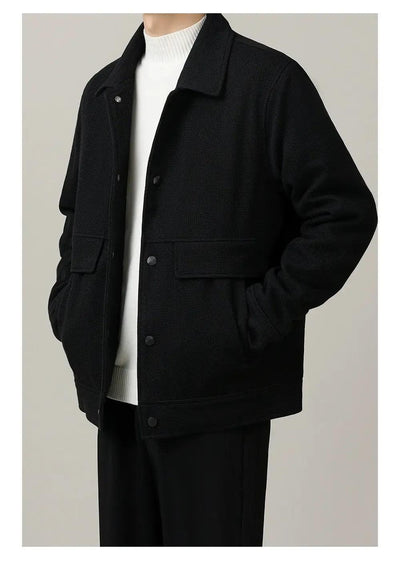 Zhou Flap Pockets Waffle Textured Jacket-korean-fashion-Jacket-Zhou's Closet-OH Garments