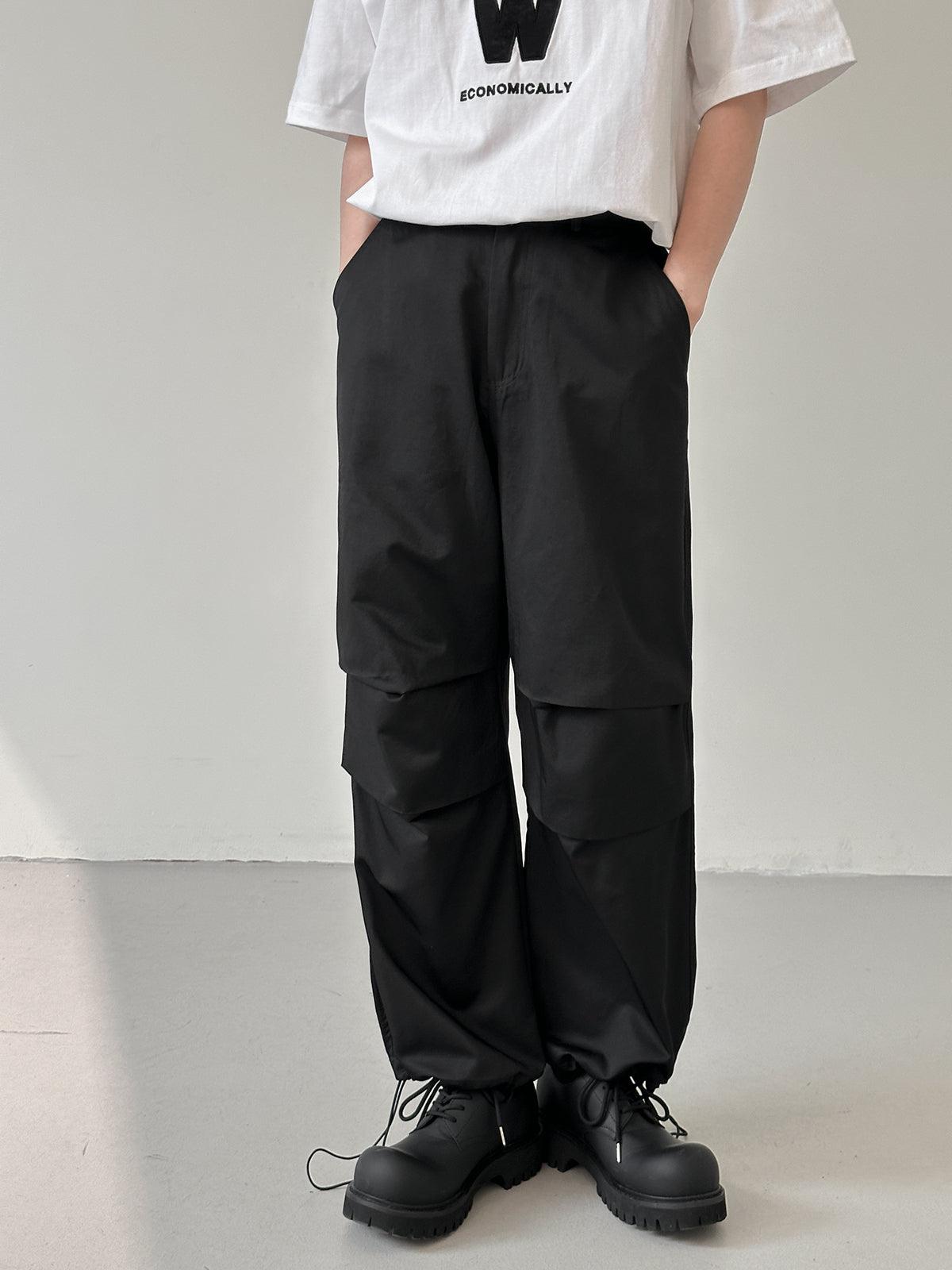 Zhou Fold Pleated Parachute Pants-korean-fashion-Pants-Zhou's Closet-OH Garments