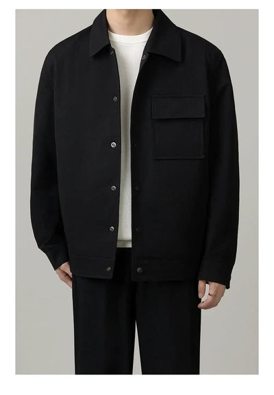 Zhou Front Flap Breast Pocket Jacket-korean-fashion-Jacket-Zhou's Closet-OH Garments