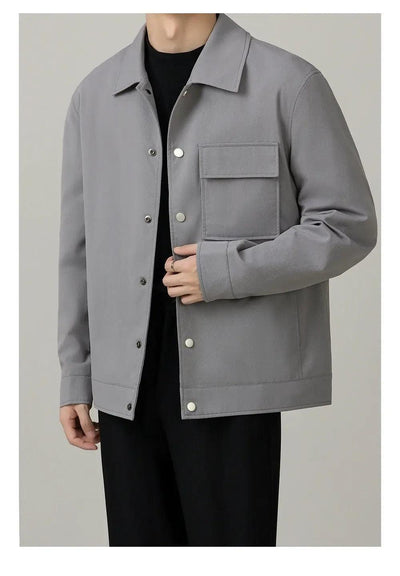 Zhou Front Flap Breast Pocket Jacket-korean-fashion-Jacket-Zhou's Closet-OH Garments