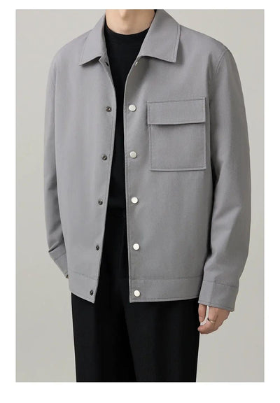 Zhou Front Flap Breast Pocket Jacket-korean-fashion-Jacket-Zhou's Closet-OH Garments