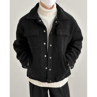 Zhou Front Pocket Flaps Jacket-korean-fashion-Jacket-Zhou's Closet-OH Garments