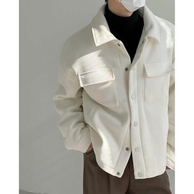 Zhou Front Pocket Flaps Jacket-korean-fashion-Jacket-Zhou's Closet-OH Garments