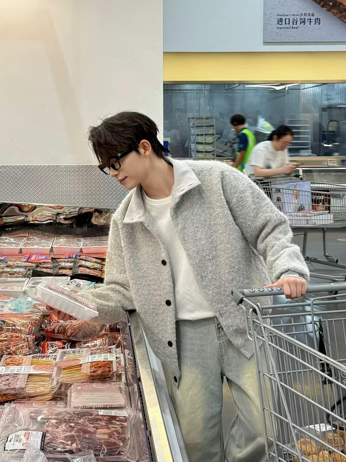 Zhou Fuzzy Textured Buttoned Jacket-korean-fashion-Jacket-Zhou's Closet-OH Garments