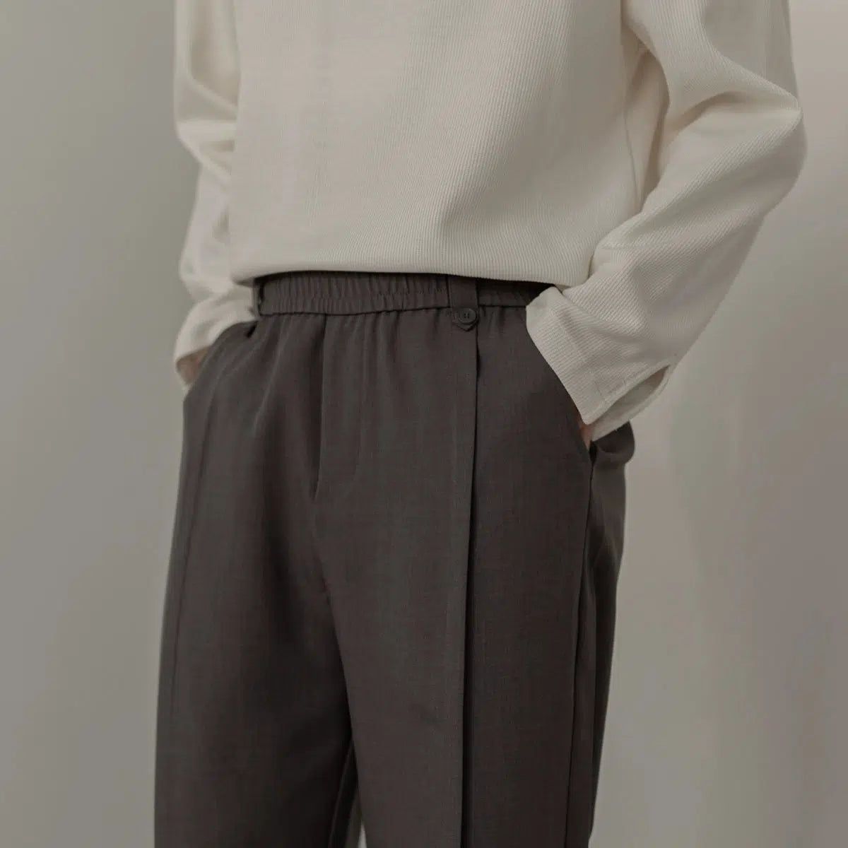 Zhou Gartered and Pleated Trousers-korean-fashion-Trousers-Zhou's Closet-OH Garments