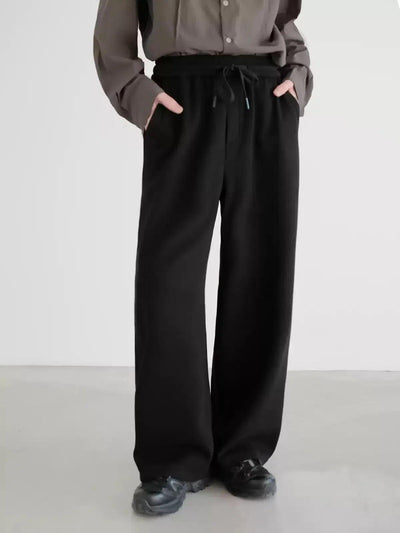 Zhou Gartered Straight Leg Sweatpants-korean-fashion-Pants-Zhou's Closet-OH Garments