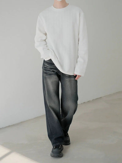 Zhou Gradient Rippled Fade Jeans-korean-fashion-Jeans-Zhou's Closet-OH Garments