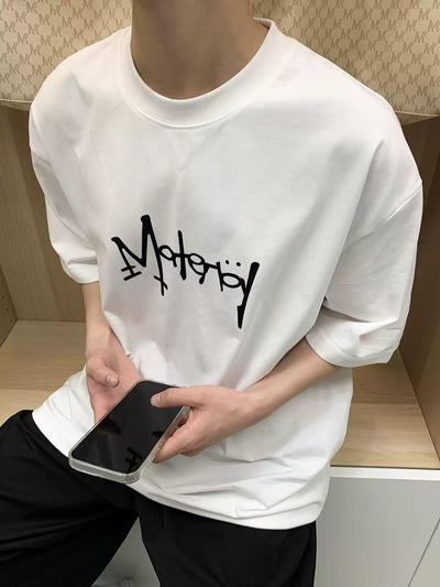 Zhou Handwriting Ink T-Shirt-korean-fashion-T-Shirt-Zhou's Closet-OH Garments