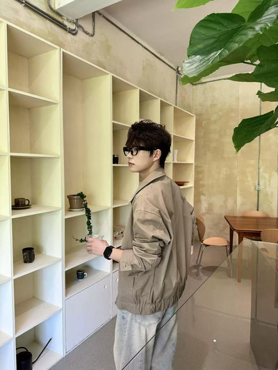 Zhou Harrington Full-Zip Jacket-korean-fashion-Jacket-Zhou's Closet-OH Garments