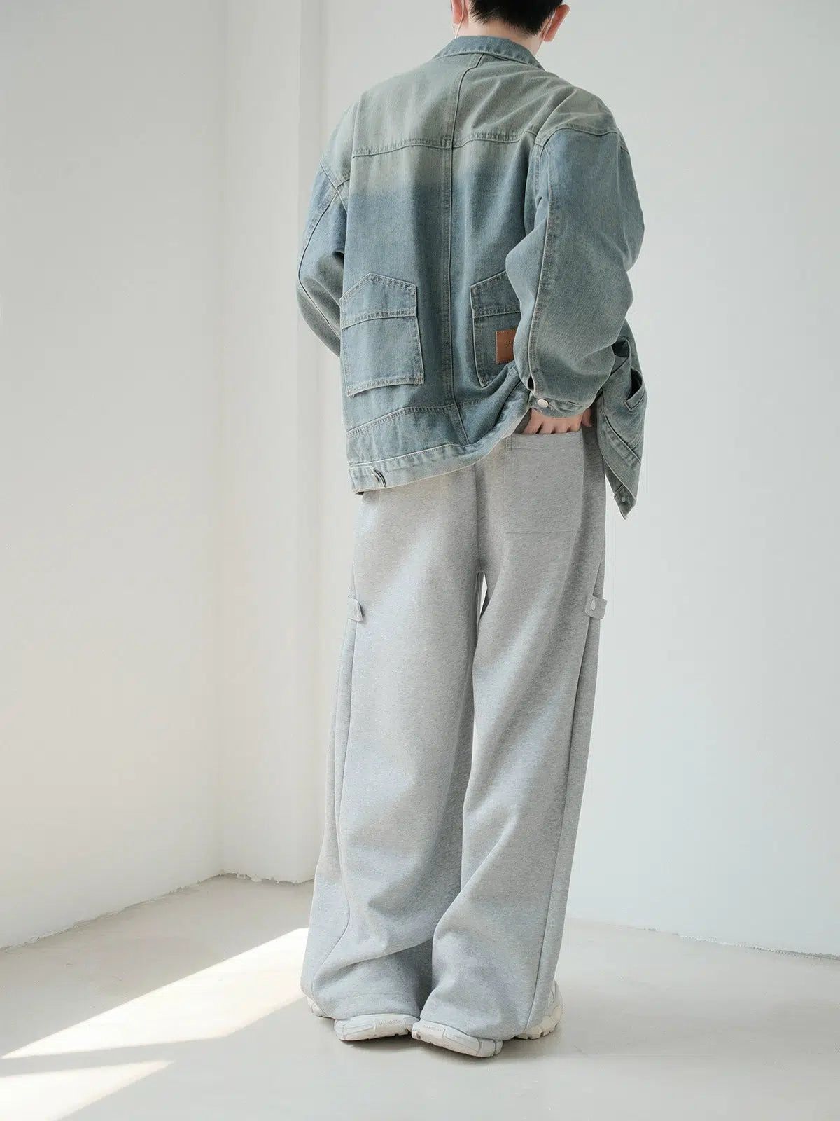 Zhou Heavy Pocket Wide Sweatpants-korean-fashion-Pants-Zhou's Closet-OH Garments