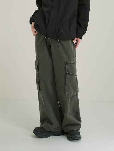 Zhou Heavy Washed Cargo Pants-korean-fashion-Pants-Zhou's Closet-OH Garments