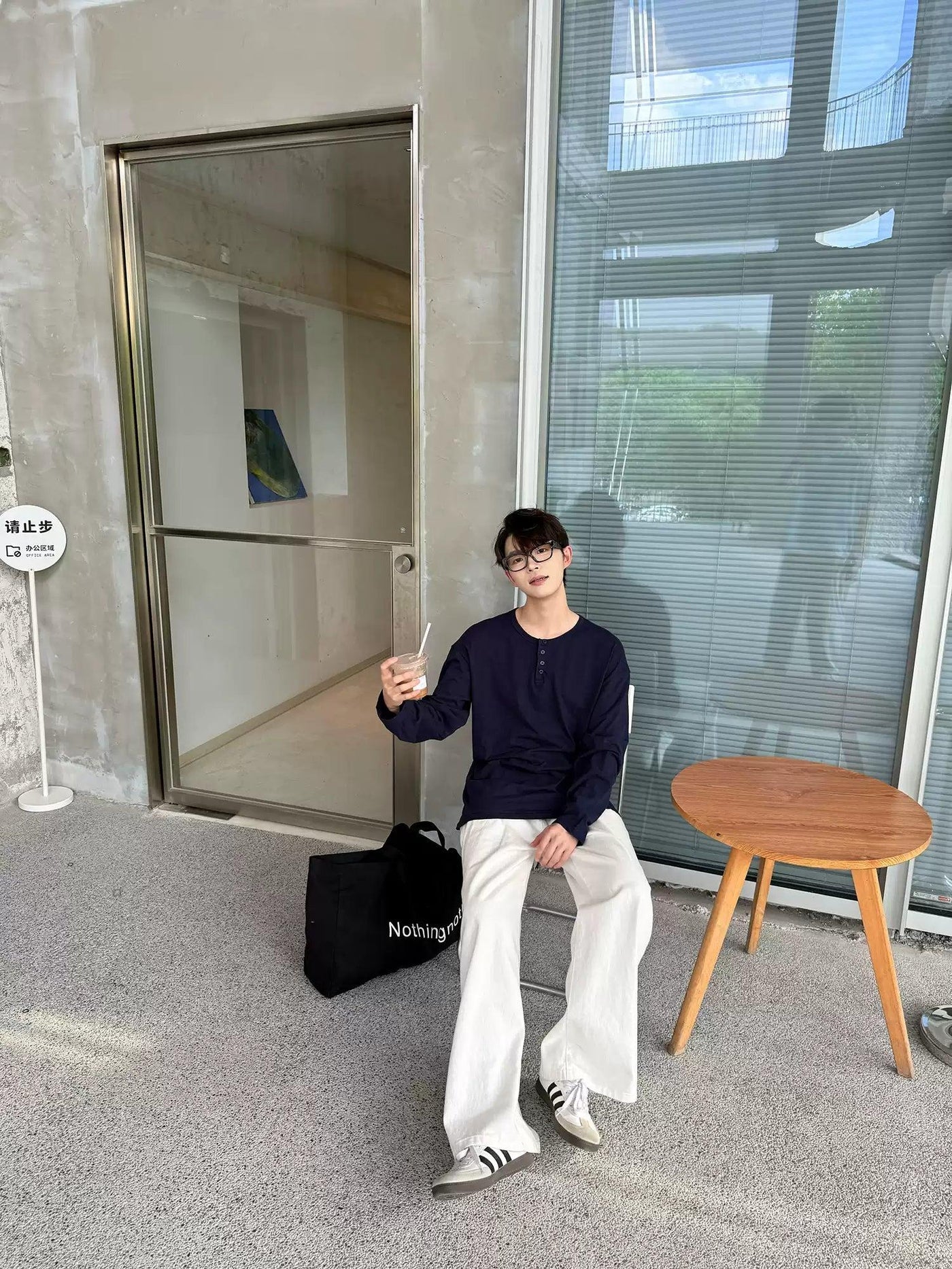 Zhou Henley Collar Long Sleeve T-Shirt-korean-fashion-T-Shirt-Zhou's Closet-OH Garments