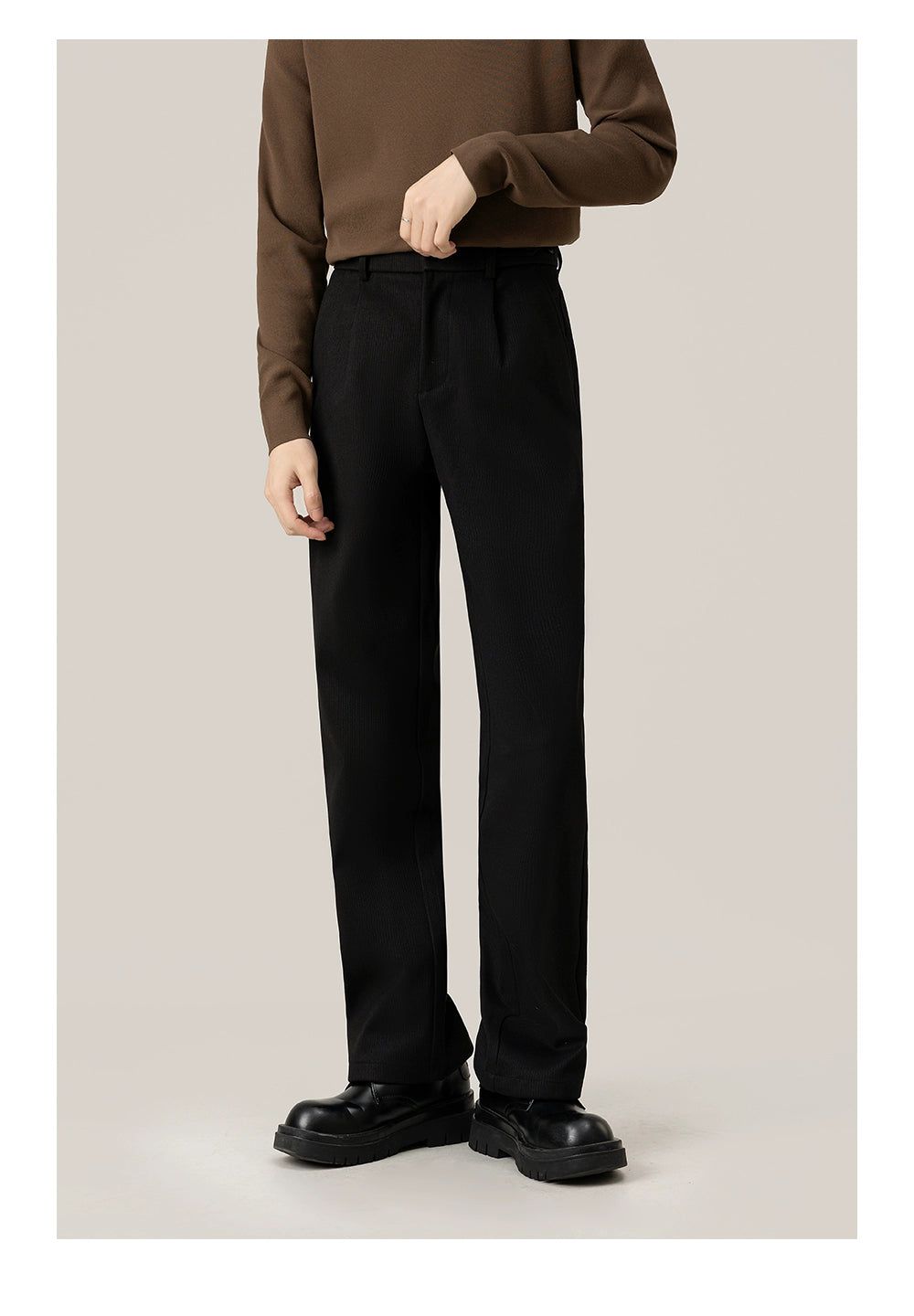 Zhou High Waist Bootcut Trousers-korean-fashion-Trousers-Zhou's Closet-OH Garments