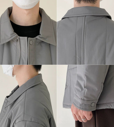 Zhou Lined Detail Puffer Jacket-korean-fashion-Jacket-Zhou's Closet-OH Garments