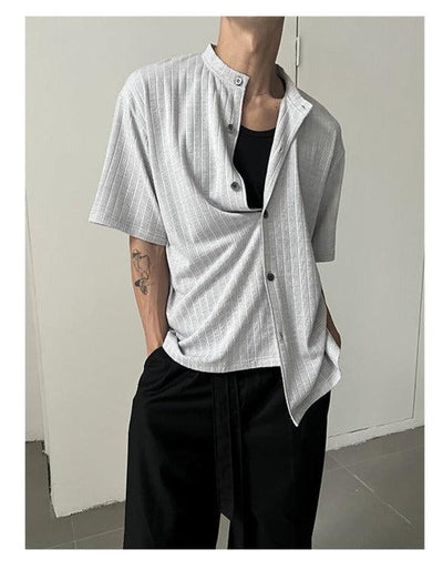 Zhou Lined Regular Fit Shirt-korean-fashion-Shirt-Zhou's Closet-OH Garments