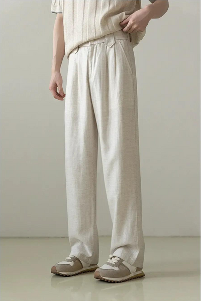 Zhou Linen Straight Leg Pants-korean-fashion-Pants-Zhou's Closet-OH Garments