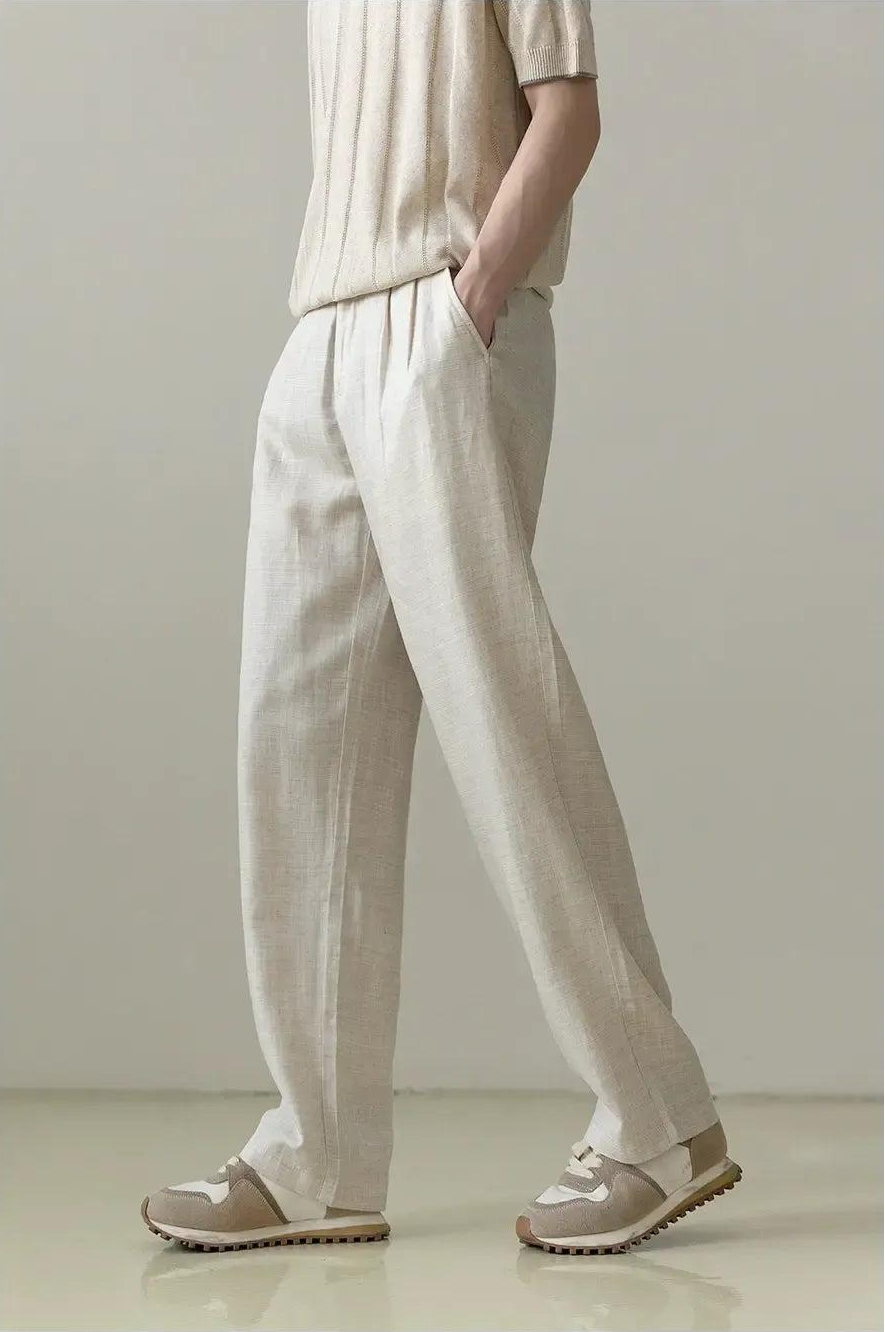 Zhou Linen Straight Leg Pants-korean-fashion-Pants-Zhou's Closet-OH Garments