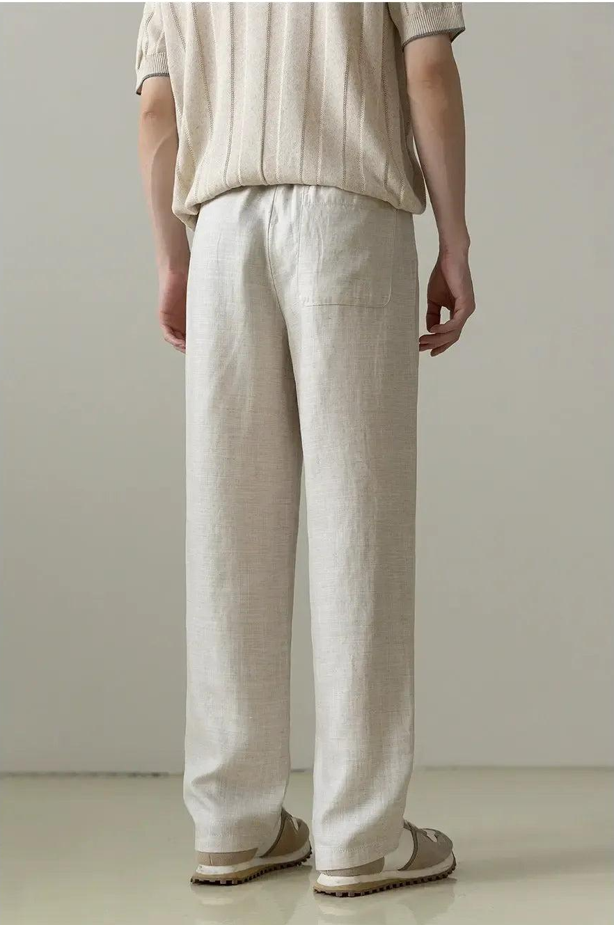 Zhou Linen Straight Leg Pants-korean-fashion-Pants-Zhou's Closet-OH Garments