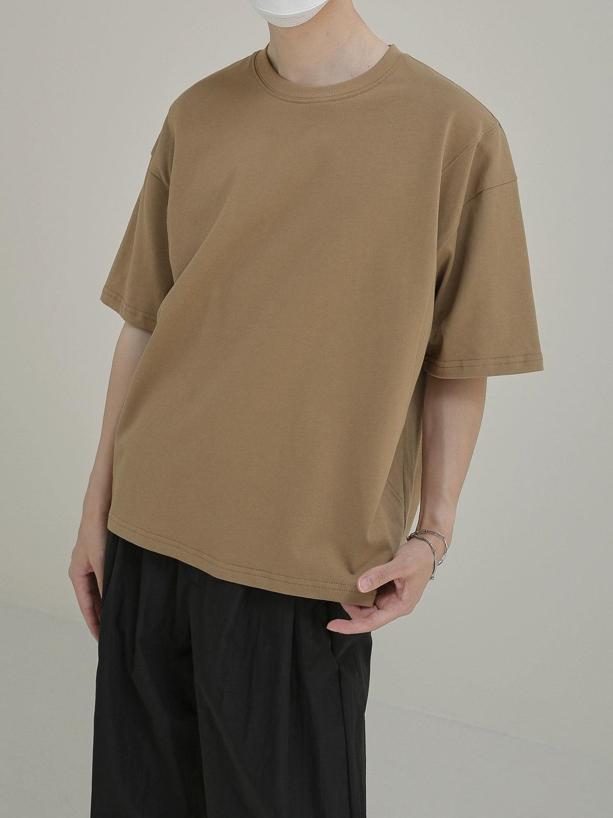 Zhou Loose Arms Basic T-Shirt-korean-fashion-T-Shirt-Zhou's Closet-OH Garments