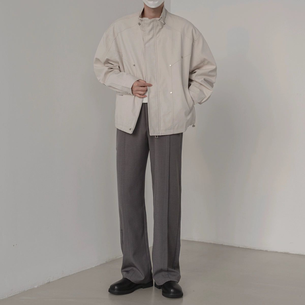 Zhou Loose Fit Workwear Jacket-korean-fashion-Jacket-Zhou's Closet-OH Garments