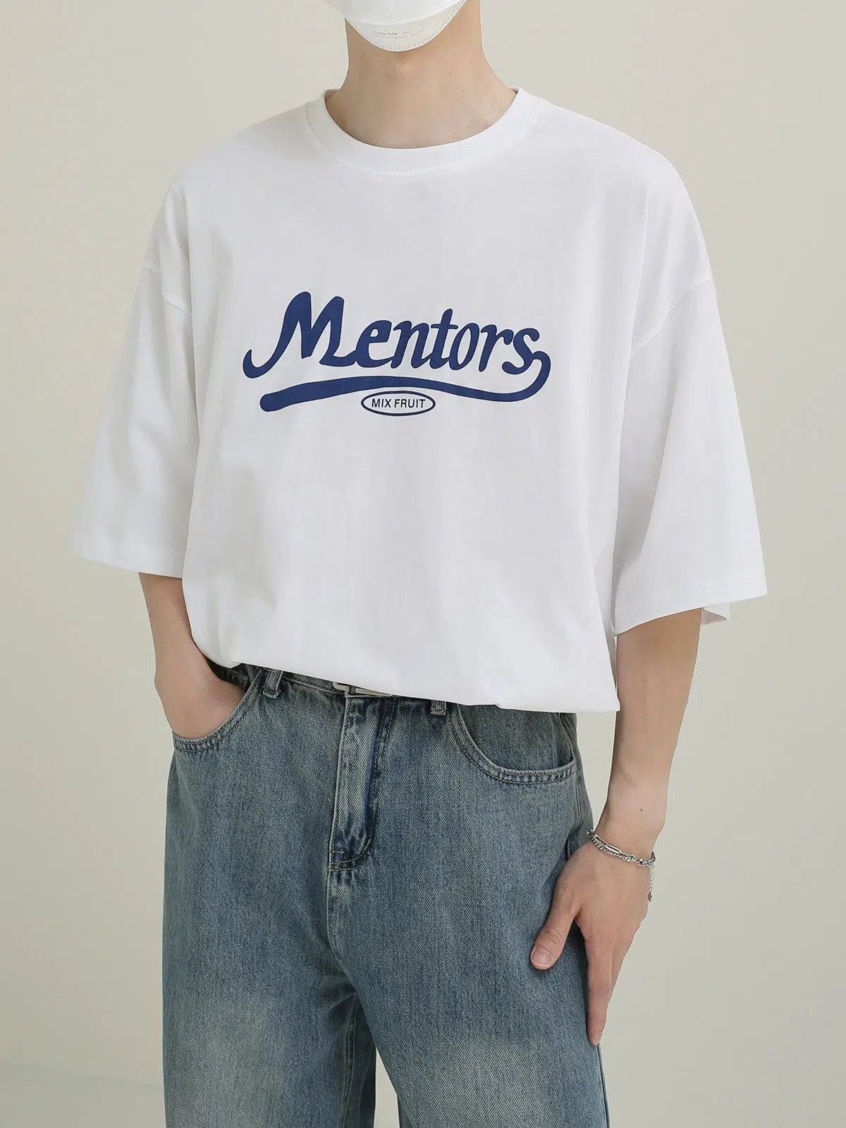 Zhou Mentors Text Print T-Shirt-korean-fashion-T-Shirt-Zhou's Closet-OH Garments