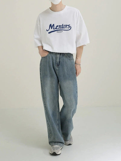 Zhou Mentors Text Print T-Shirt-korean-fashion-T-Shirt-Zhou's Closet-OH Garments