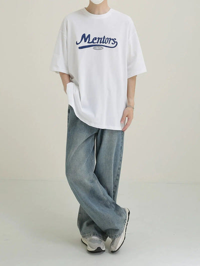 Zhou Mentors Text Print T-Shirt-korean-fashion-T-Shirt-Zhou's Closet-OH Garments