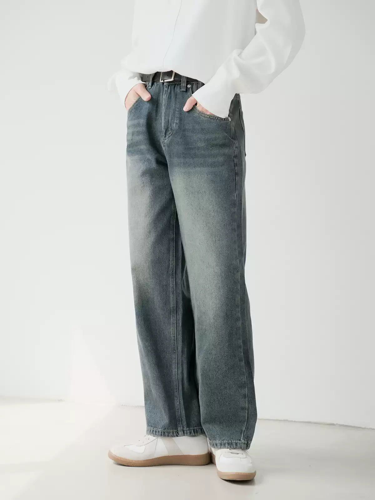 Zhou Mid-Rise Straight Leg Jeans-korean-fashion-Jeans-Zhou's Closet-OH Garments