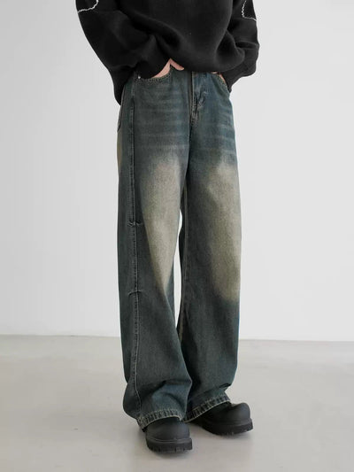 Zhou Mid-Waist Straight Jeans-korean-fashion-Jeans-Zhou's Closet-OH Garments