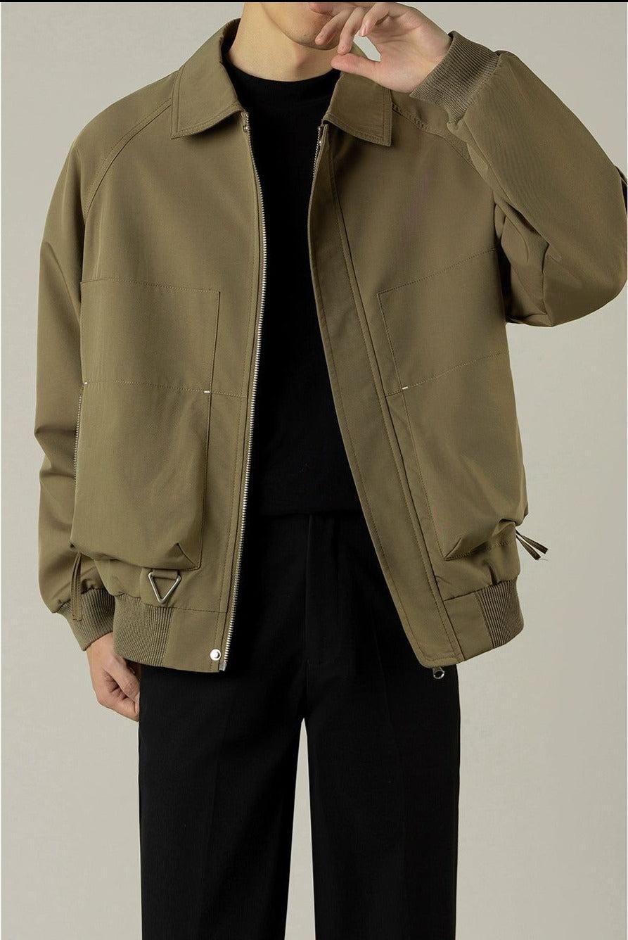 Zhou Minimal Detail Workwear Jacket-korean-fashion-Jacket-Zhou's Closet-OH Garments