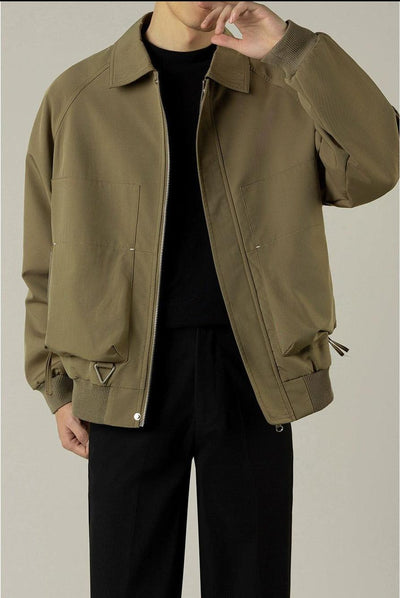 Zhou Minimal Detail Workwear Jacket-korean-fashion-Jacket-Zhou's Closet-OH Garments