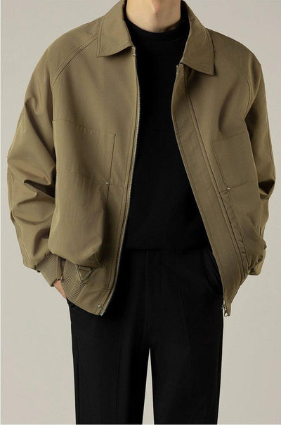 Zhou Minimal Detail Workwear Jacket-korean-fashion-Jacket-Zhou's Closet-OH Garments