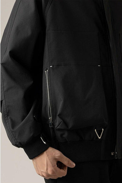 Zhou Minimal Detail Workwear Jacket-korean-fashion-Jacket-Zhou's Closet-OH Garments