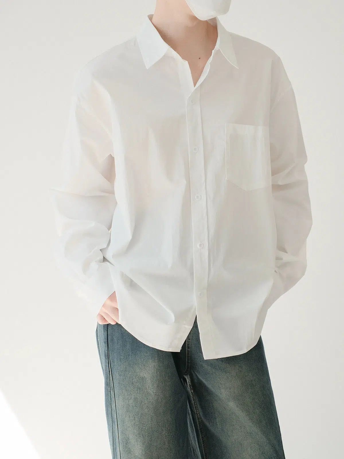 Zhou Minimal Front Pocket Shirt-korean-fashion-Shirt-Zhou's Closet-OH Garments