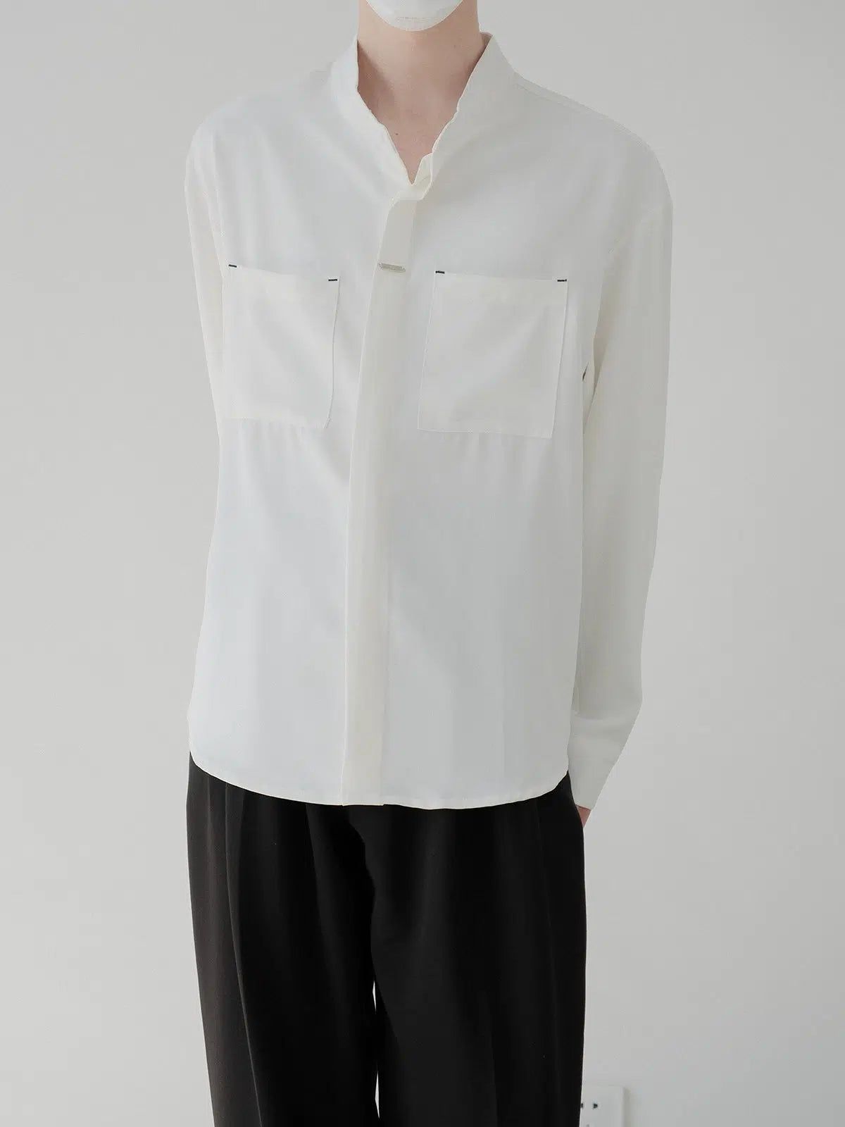 Zhou Minimalist Pocket Shirt-korean-fashion-Shirt-Zhou's Closet-OH Garments