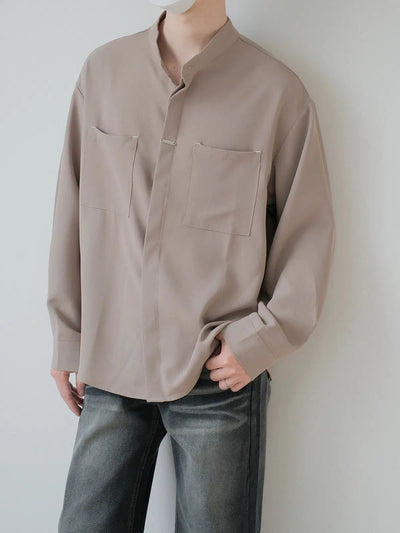 Zhou Minimalist Pocket Shirt-korean-fashion-Shirt-Zhou's Closet-OH Garments