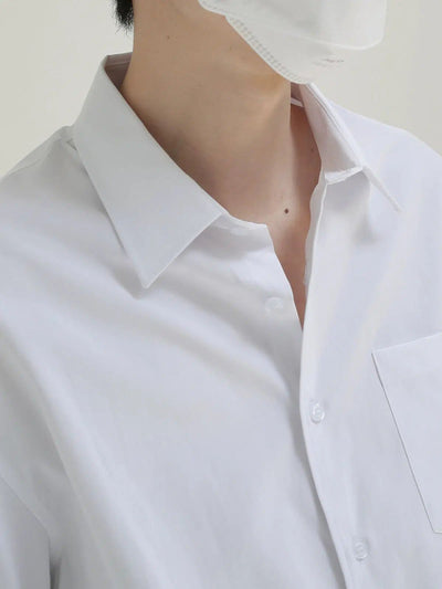 Zhou Neat Solid Color Shirt-korean-fashion-Shirt-Zhou's Closet-OH Garments