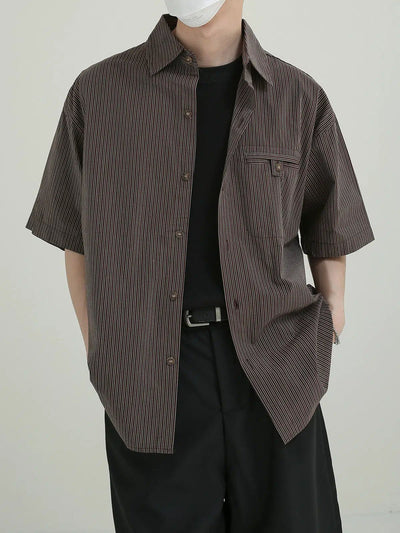 Zhou Neutral Stripes Shirt-korean-fashion-Shirt-Zhou's Closet-OH Garments