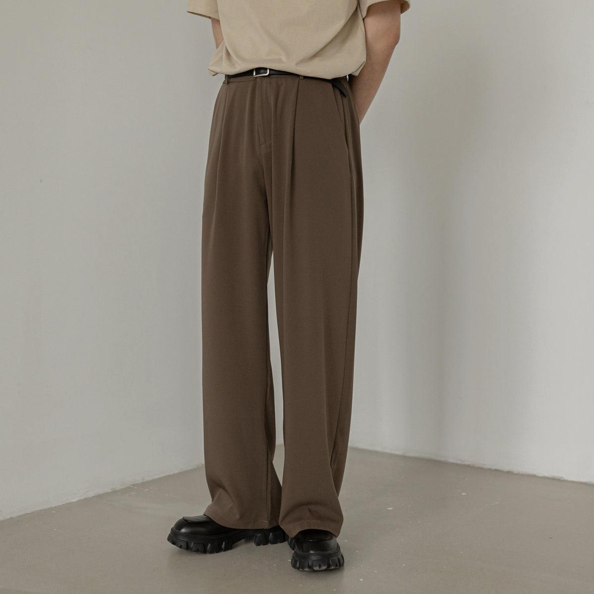 Zhou Office Minimal Folds Bootcut Pants-korean-fashion-Pants-Zhou's Closet-OH Garments