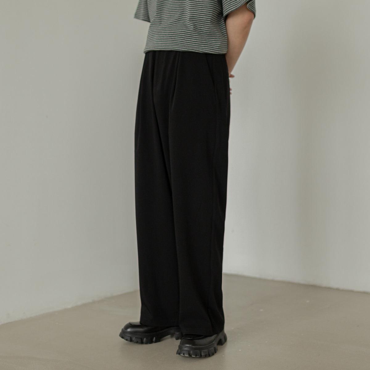 Zhou Office Minimal Folds Bootcut Pants-korean-fashion-Pants-Zhou's Closet-OH Garments