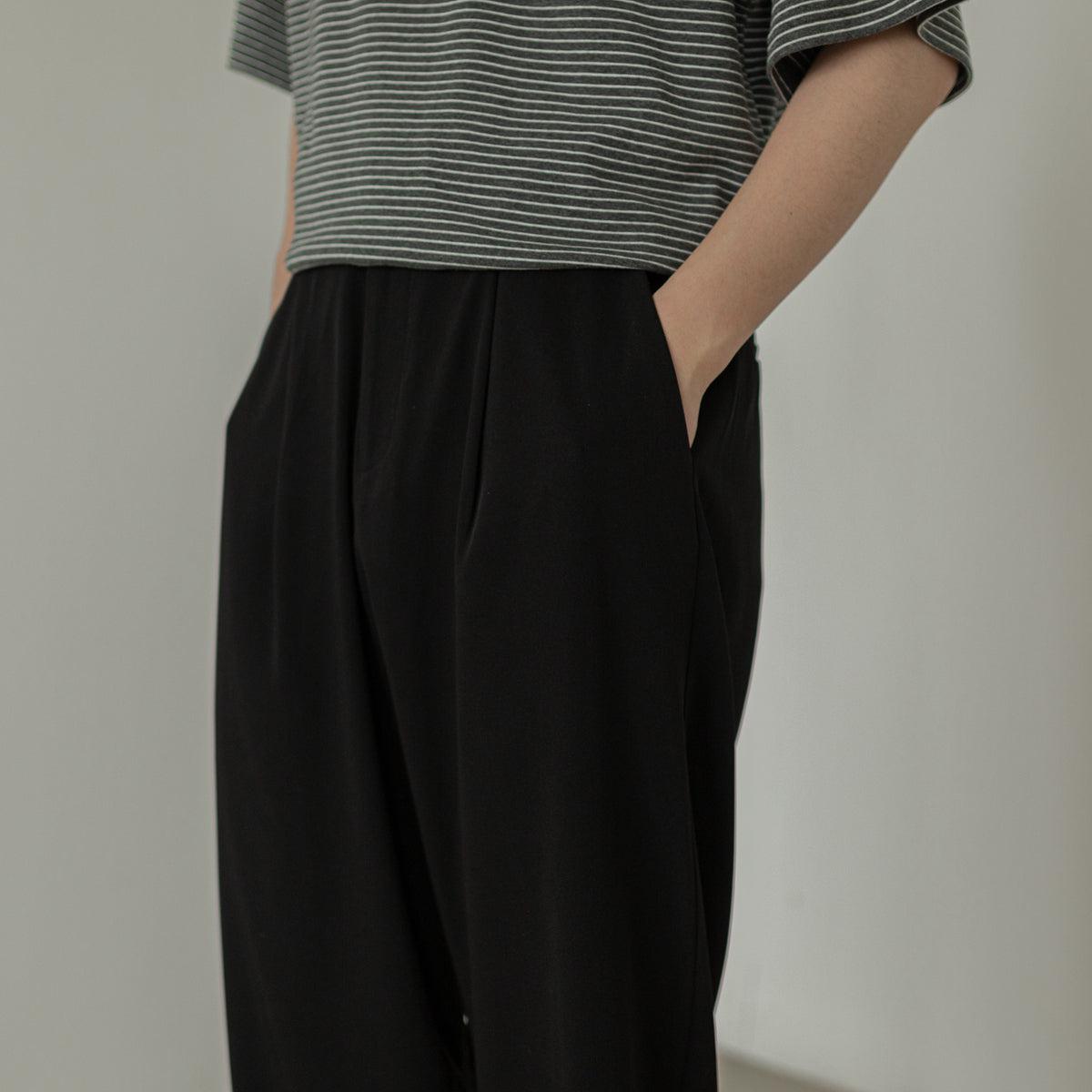 Zhou Office Minimal Folds Bootcut Pants-korean-fashion-Pants-Zhou's Closet-OH Garments