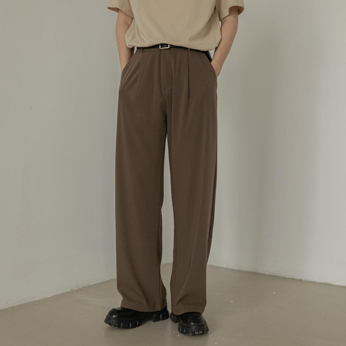 Zhou Office Minimal Folds Bootcut Pants-korean-fashion-Pants-Zhou's Closet-OH Garments