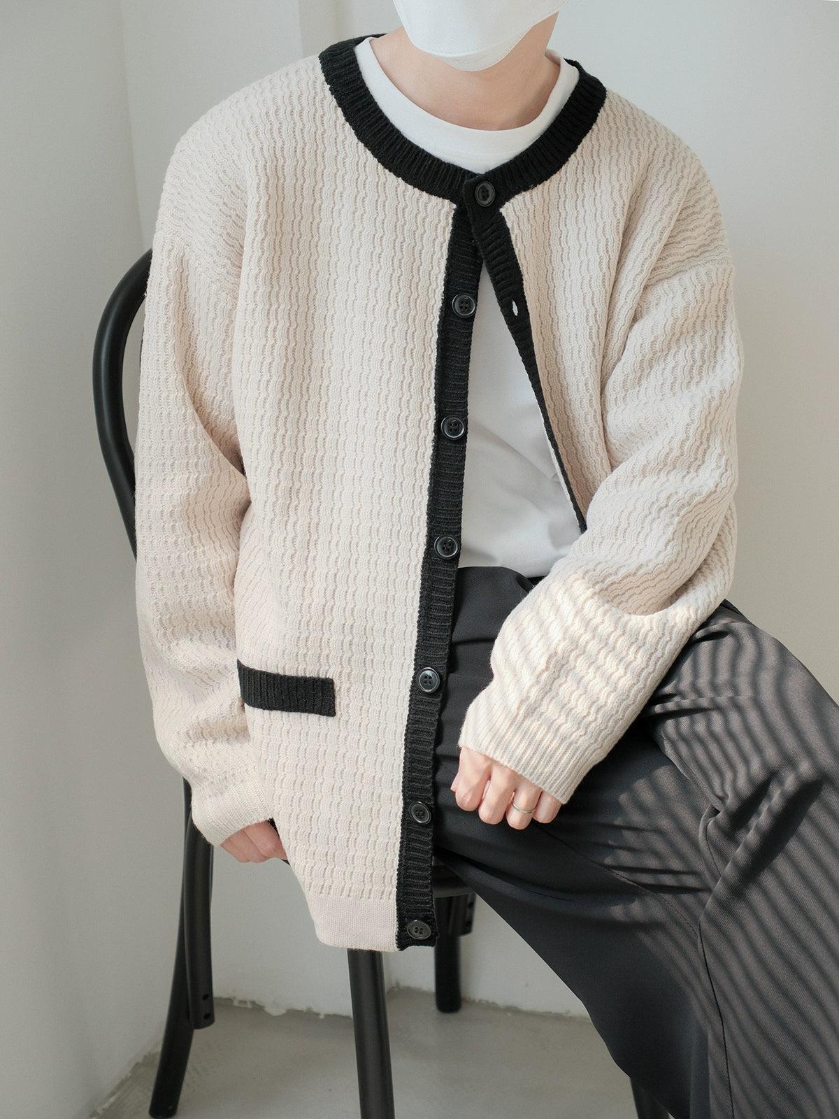 Zhou Patterned and Buttoned Knit Cardigan-korean-fashion-Cardigan-Zhou's Closet-OH Garments