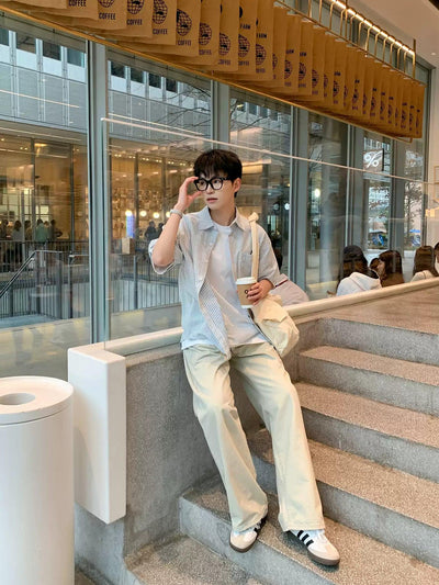 Zhou Patterned Front Pocket Shirt-korean-fashion-Shirt-Zhou's Closet-OH Garments