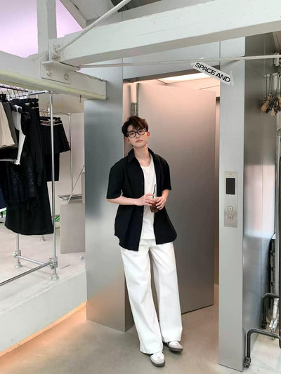 Zhou Plain Color Versatile Shirt-korean-fashion-Shirt-Zhou's Closet-OH Garments