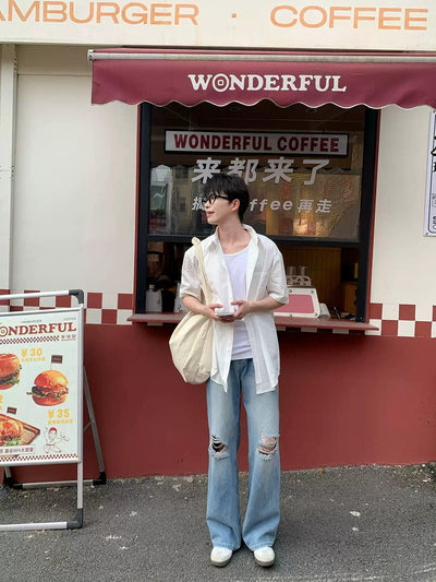 Zhou Plain Color Versatile Shirt-korean-fashion-Shirt-Zhou's Closet-OH Garments