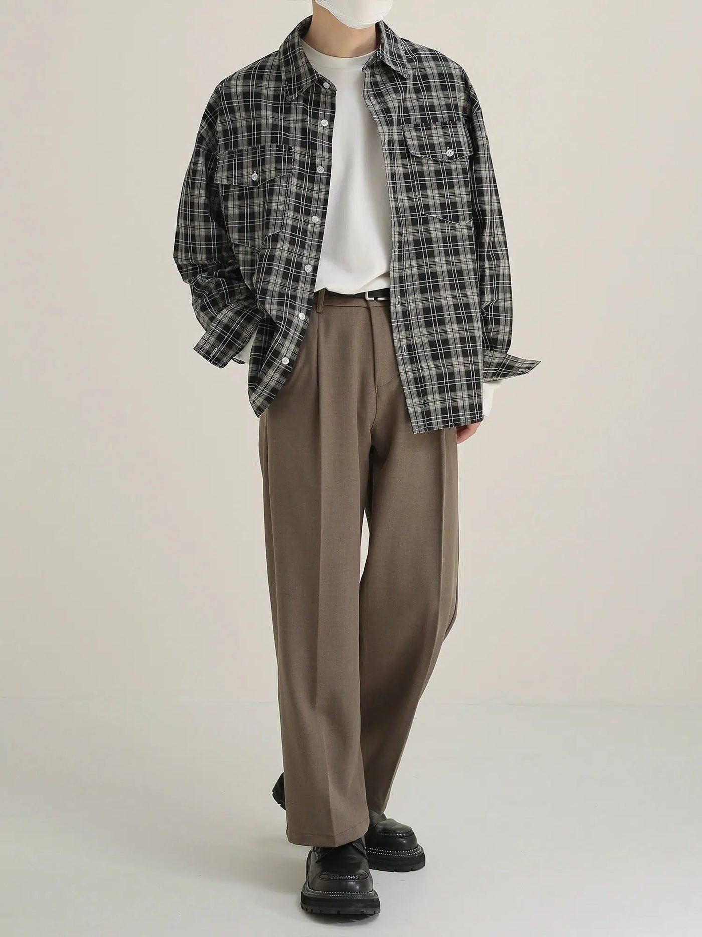 Zhou Pleated Classic Straight Pants-korean-fashion-Pants-Zhou's Closet-OH Garments