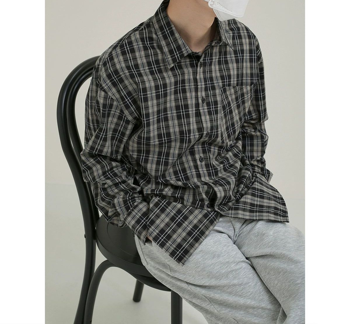 Zhou Pocket Plaid Pattern Shirt-korean-fashion-Shirt-Zhou's Closet-OH Garments